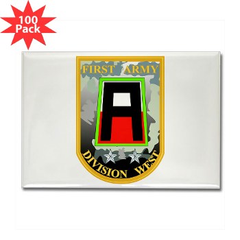 01AW - M01 - 01 - SSI - First Army Division West Rectangle Magnet (100pack)