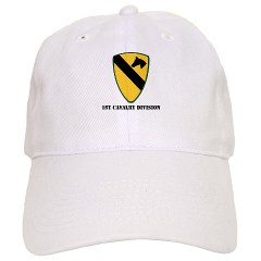1CAV - A01 - 01 - SSI - 1st Cavalry Division with text Cap
