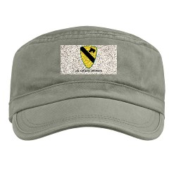 1CAV - A01 - 01 - SSI - 1st Cavalry Division with text Military Cap