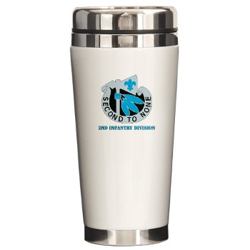 02ID - M01 - 03 - DUI - 2nd Infantry Division with text - Ceramic Travel Mug