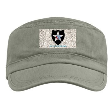 02ID - A01 - 01 - SSI - 2nd Infantry Division with text - Military Cap