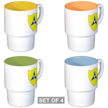 IIICorps - M01 - 03 - DUI - III Corps Stackable Mug Set (4 mugs)