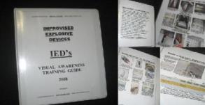 Improvised Explosive Devices, IED's Visual Awareness Guide, 8.5" x 11" Full Poster set (3 ring binder)