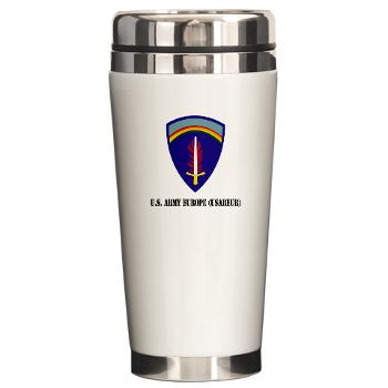 USAREUR - M01 - 03 - U.S. Army Europe (USAREUR) with Text - Ceramic Travel MugUSAREUR - M01 - 03 - U.S. Army Europe (USAREUR) with Text - Ceramic Travel Mug