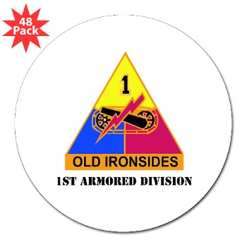 1AD - M01 - 01 - DUI - 1stArmored Division WithText 3 Lapel (48pk)