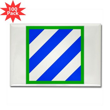 03ID - M01 - 01 - SSI - 3rd Infantry Division Rectangle Magnet (100 pack)