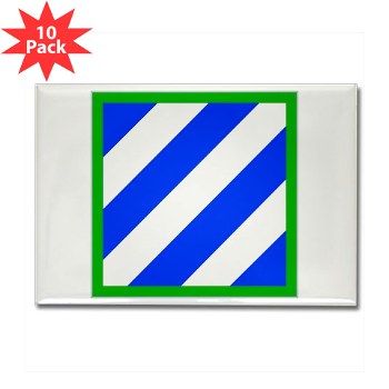 03ID - M01 - 01 - SSI - 3rd Infantry Division Rectangle Magnet (10 pack)