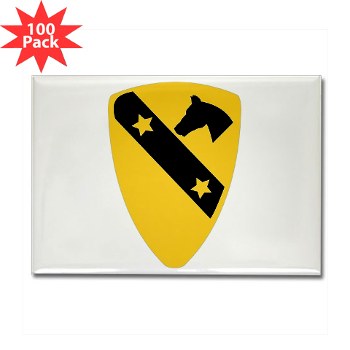 1CAV - M01 - 01 - DUI - 1st Cavalry Division Rectangle Magnet (100 pack)