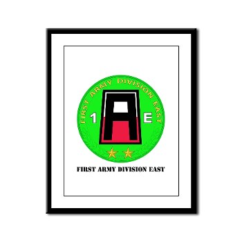 01AE - M01 - 02 - First Army Division East with Text Framed Panel Print