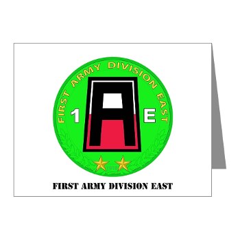 01AE - M01 - 02 - First Army Division East with Text Note Cards (Pk of 20)