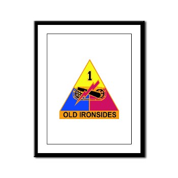 1AD - M01 - 02 - DUI - 1st Armored Division Framed Panel Print
