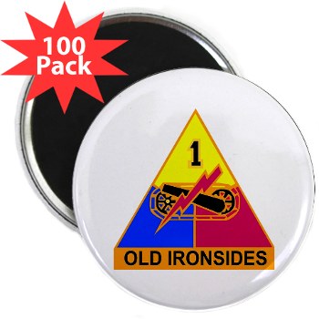 1AD - M01 - 01 - DUI - 1st Armored Division 2.25" Magnet (100 pack)