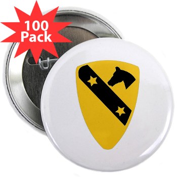 1CAV - M01 - 01 - DUI - 1st Cavalry Division 2.25" Button (100 pack)