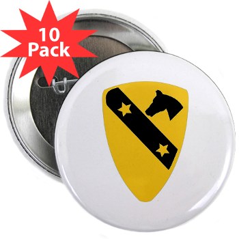 1CAV - M01 - 01 - DUI - 1st Cavalry Division 2.25" Button (10 pack)