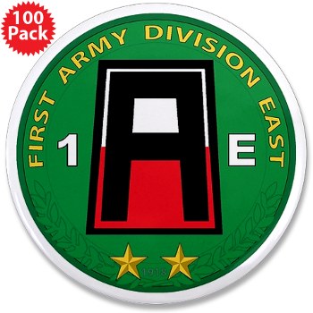 01AE - M01 - 01 - First Army Division East 3.5" Button (100 pack)