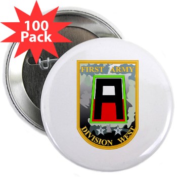 01AW - M01 - 01 - SSI - First Army Division West 2.25" Button (100 pack)