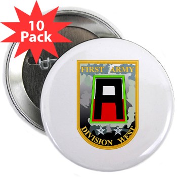 01AW - M01 - 01 - SSI - First Army Division West 2.25" Button (10 pack)