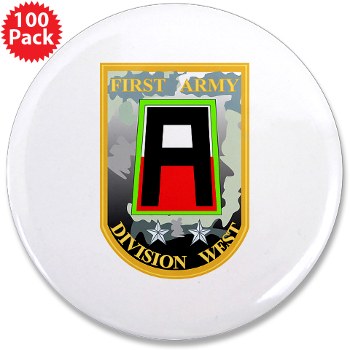 01AW - M01 - 01 - SSI - First Army Division West 3.5" Button (100 pack)