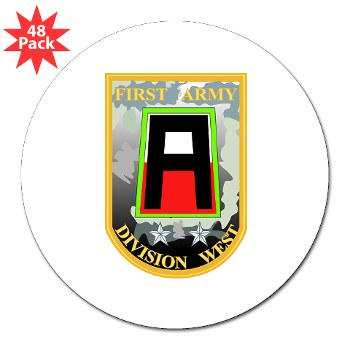 01AW - M01 - 01 - SSI - First Army Division West 3" Lapel Sticker (48 pk)