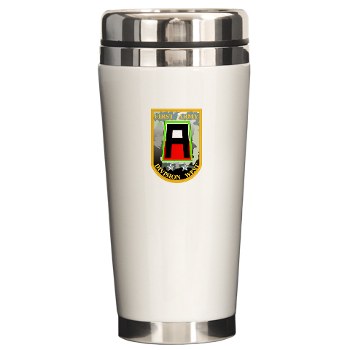 01AW - M01 - 03 - SSI - First Army Division West Ceramic Travel Mug