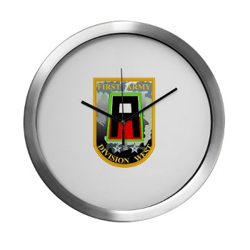 01AW - M01 - 03 - SSI - First Army Division West Modern Wall Clock