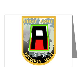 01AW - M01 - 02 - SSI - First Army Division West Note Cards (Pk of 20)