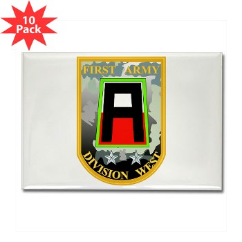 01AW - M01 - 01 - SSI - First Army Division West Rectangle Magnet (10 pk)