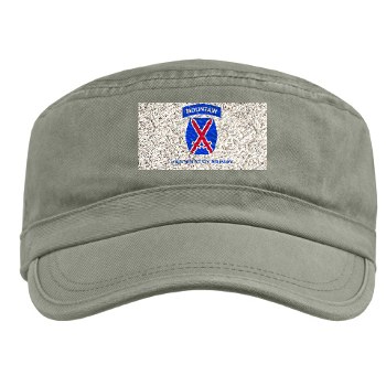 10mtn - A01 - 01 - SSI - 10th Mountain Division with Text Military Cap